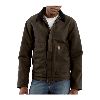 Carhartt Sandstone Dearborn Jacket, Sherpa Lined Dark Brown