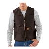 Carhartt Sandstone Rugged Vest, Sherpa Lined Dark Brown