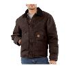 Carhartt Sandstone Traditional Jacket, Arctic Quilt Lined Dark Brown