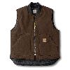 Carhartt Sandstone Vest, Arctic Quilt Lined Dark Brown