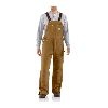 Carhartt Duck Bib Overall, Arctic Quilt Lined Carhartt Brown