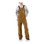 Duck Zip-To-Thigh Bib Overall, Unlined