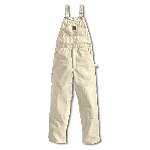 Washed Drill Work Bib Overall, Double Knee