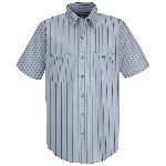 Short Sleeve Poplin Industrial Stripe Shirt