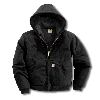 Carhartt Duck Active Jacket, Quilted-Flannel Lined Black