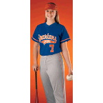 Short Sleeve 2 Button Front Adult Softball Jersey
