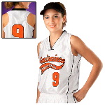 Self-Material Piping Womens Varsity Volleyball Jersey