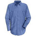 Long Sleeve Broadcloth Industrial Stripe Shirt