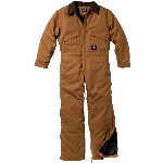 Premium Insulated Brown Duck Coverall, Waist Zip