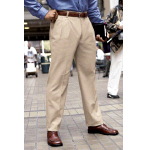 Mens 65/35 Pleated Brushed Twill Slack