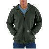 Carhartt Midweight Zip-Front Hooded Sweatshirt Vintage Olive
