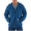 Carhartt Midweight Zip-Front Hooded Sweatshirt Lake Blue