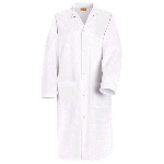 Mens Gripper Front Butcher Coat, Inside Top Pocket, 7.2-oz Twill