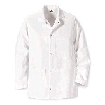 Gripper Front Short Butcher Coat, No Pockets