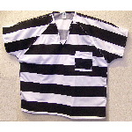 Mens Triple Needle V-Neck Inmate Shirt