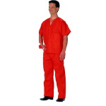 Mens Triple Needle Snap Front Inmate Pant