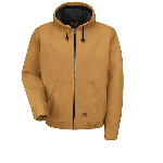 Blended Zip Front Hooded Jacket