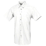 Mens Short Sleeve Button-Down Poplin Shirt