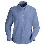 Ladies Long Sleeve Button-Down Poplin Shirt
