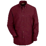 Mens Long Sleeve Button-Down Poplin Shirt
