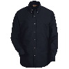 Red Kap Mens Long Sleeve Button-Down Poplin Shirt Navy