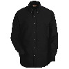 Red Kap Mens Long Sleeve Button-Down Poplin Shirt Black