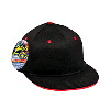 Otto Cap "Otto Flex" Deluxe Cotton Twill Flat Visor Pro Style Caps Black/Red