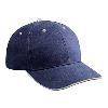 Otto Cap Brushed Bull Denim Sandwich Visor Low Profile Pro Style Caps Navy/Khaki