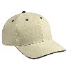 Otto Cap Brushed Bull Denim Sandwich Visor Low Profile Pro Style Caps Khaki/Black
