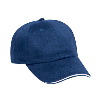 Otto Cap Brushed Cotton Twill Sandwich Visor Low Profile Pro Style Caps Navy/White