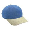 Otto Cap Washed Cotton Twill Low Profile Pro Style Two Tone Color Caps Khaki/Sky Blue