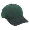 Otto Cap Washed Cotton Twill Low Profile Pro Style Two Tone Color Caps Black/Dark Green