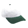 Otto Cap Washed Cotton Twill Low Profile Pro Style Two Tone Color Caps Dark Green/White