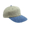 Otto Cap Washed Pigment Dyed Cotton Twill Low Profile Pro Style Two Tone Color Caps Sky Blue/Khaki