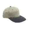 Otto Cap Washed Pigment Dyed Cotton Twill Low Profile Pro Style Two Tone Color Caps Black/Khaki