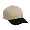 Otto Cap Brushed Cotton Twill Low Profile Pro Style Two Tone Color Caps Black/Khaki