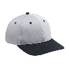 Otto Cap Brushed Cotton Twill Low Profile Pro Style Two Tone Color Caps Black/Gray
