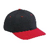 Otto Cap Brushed Cotton Twill Low Profile Pro Style Two Tone Color Caps Red/Black