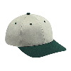 Otto Cap Brushed Cotton Twill Low Profile Pro Style Two Tone Color Caps Dark Green/Stone Gray
