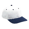 Otto Cap Brushed Cotton Twill Low Profile Pro Style Two Tone Color Caps Navy/White