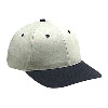 Otto Cap Brushed Cotton Twill Low Profile Pro Style Two Tone Color Caps Black/Stone Gray