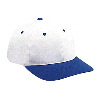 Otto Cap Brushed Cotton Twill Low Profile Pro Style Two Tone Color Caps Royal/White