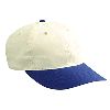 Otto Cap Natural Cotton Twill Low Profile Pro Style Two Tone Color Caps Royal/Natural