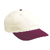 Otto Cap Natural Cotton Twill Low Profile Pro Style Two Tone Color Caps Maroon/Natural