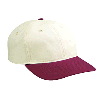Otto Cap Natural Cotton Twill Low Profile Pro Style Two Tone Color Caps Burgundy Maroon/Natural