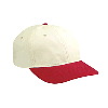 Otto Cap Natural Cotton Twill Low Profile Pro Style Two Tone Color Caps Red/Natural