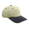 Otto Cap Polyester Microfiber Soft Visor Low Profile Pro Style Two Tone Color Caps Black/Khaki