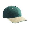 Otto Cap Brushed Bull Denim Sandwich Visor Low Profile Pro Style Two Tone Color Caps Khaki/Dark Green/Dark Green