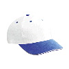 Otto Cap Brushed Bull Denim Sandwich Visor Low Profile Pro Style Two Tone Color Caps Royal/White/White