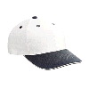 Otto Cap Brushed Bull Denim Sandwich Visor Low Profile Pro Style Two Tone Color Caps Black/White/White